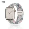 RPD Magnos Magnet Armband Nylon Geflochten für Apple Watch 44/45/46/49mm - X-Muster Rosa/Weiss/Grau