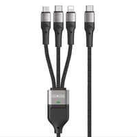 DUZZONA - 3-in-1 USB-C, 1.3m, black - Lightning, Micro USB, Type-C adapter, 100W fast charging – Bild 1