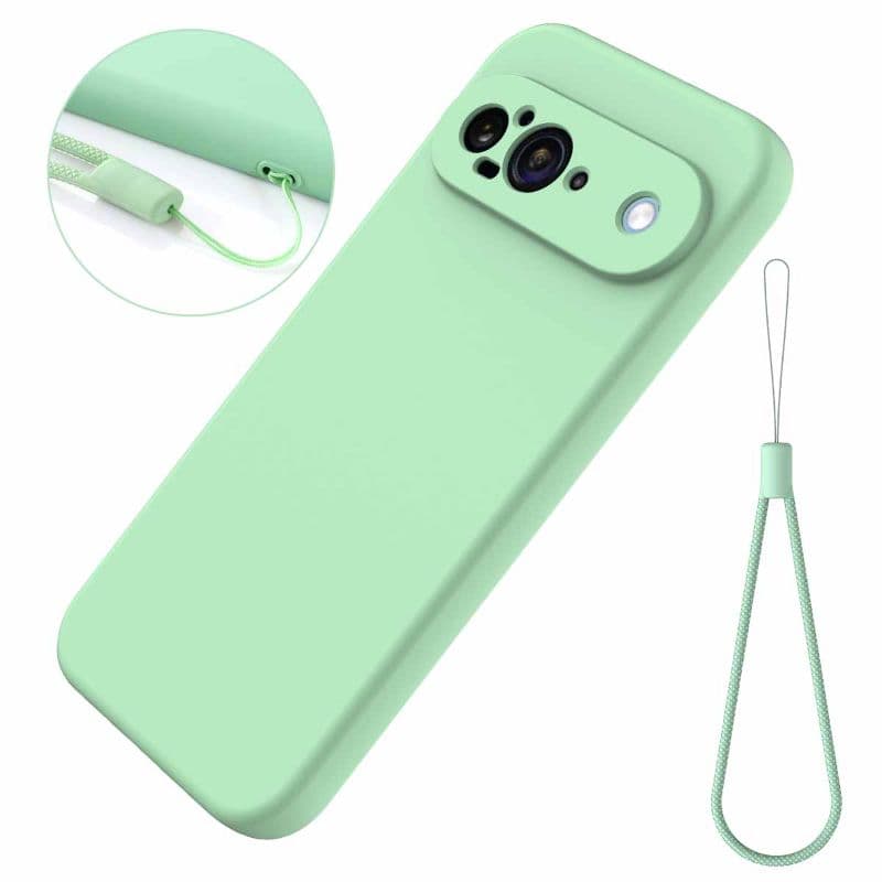 Google Pixel 9 - Housse de protection en silicone, vert – 4