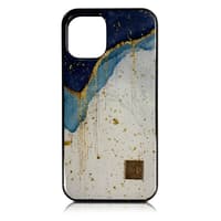 iPhone 12 Mini - TC Case D52 cover Golden Wave, blue and white with golden accents – Bild 1