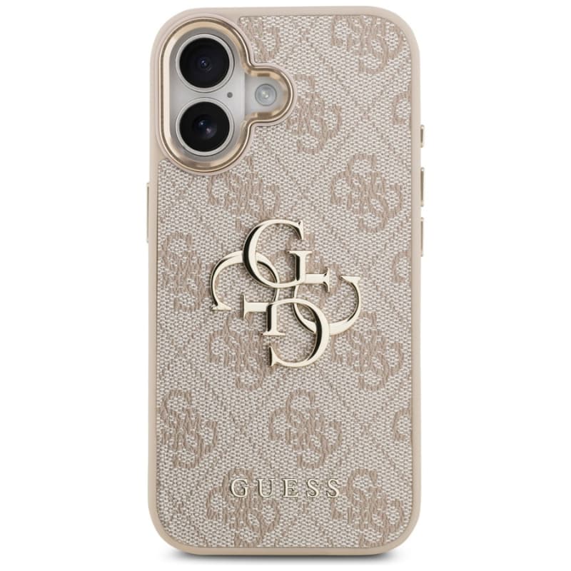 iPhone 17 - Guess Metal Logo Gold Case, Pink GUHCP17S4GMGCPI – 3