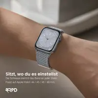 RPD Magnos Magnet Armband Nylon Geflochten für Apple Watch 44/45/46/49mm - Nebelblau – Bild 4