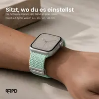 RPD Magnos Magnet Armband Nylon Geflochten für Apple Watch 44/45/46/49mm - Salbeigrün – Bild 4