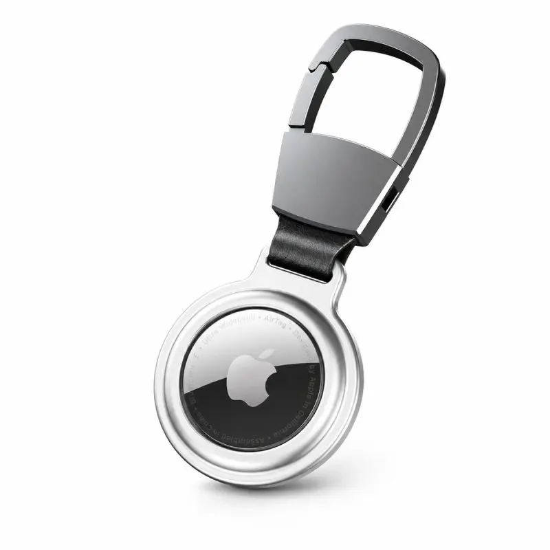 AirTag Schlüsselanhänger - RPD Metall Case, magnetischer Verschluss, Silber