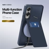 Dux Ducis - Galaxy S25 Edge - Rafi II Magnetische Hülle mit Kickstand & Kartenfächern, Blau – Bild 5