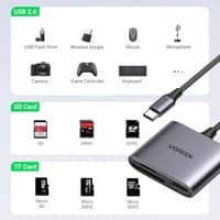 Ugreen – USB-C SD Kartenleser 3-in-1 (CM387 / 80798), grau/schwarz – Bild 5