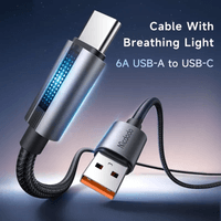McDodo -USB-A to USB-C charging cable with charging light, 1.2m, black – Bild 2
