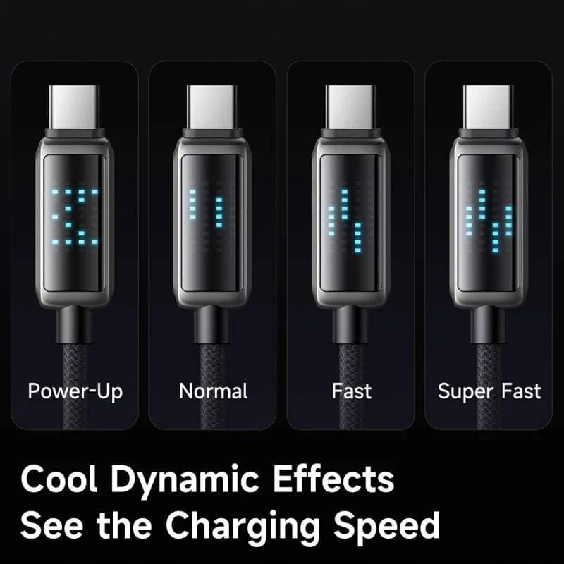 McDodo - 100W Type-C to Type-C, Charging Speed Visible Cable, 1.2m, Black – 4