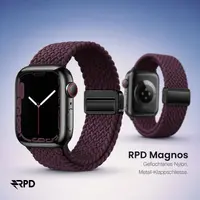 RPD Magnos Cinturino Magnetico Nylon per Apple Watch 44/45/46/49mm - Ciliegia Profonda – Bild 5
