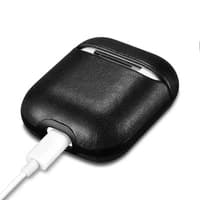 AirPods 1/2 Case - iCarer Genuine Crazy Horse Leather Black (IAP041-BK) – Bild 5