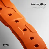 RPD Lattice Silikonarmband Karo-Muster für Apple Watch 38/40/41/42mm - Orange – Bild 2