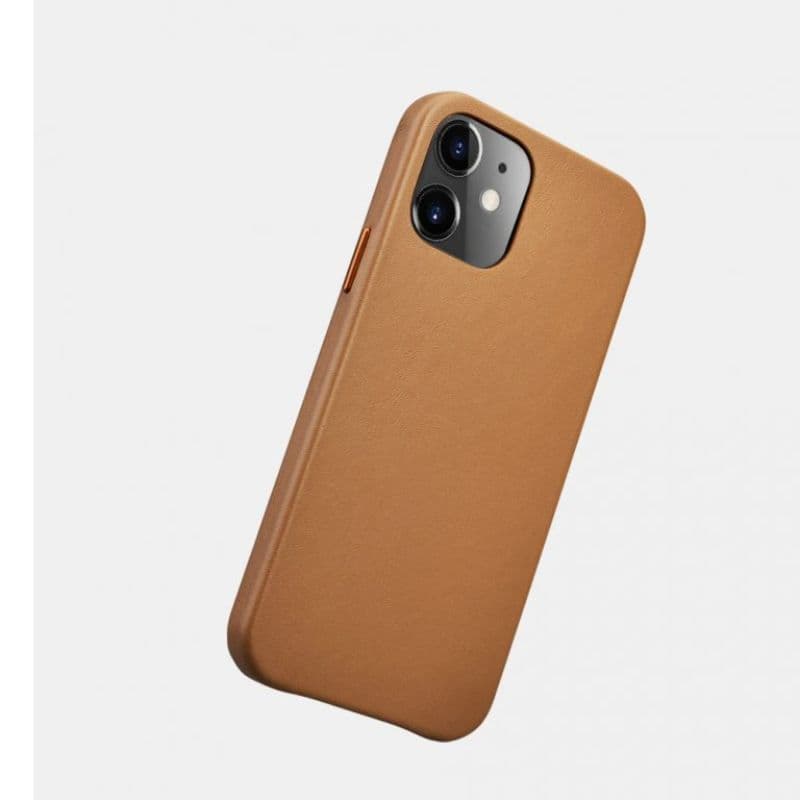 iPhone 12 Mini - iCarer - Leather Backcase Brown (RIX1205-BN) – 3