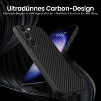 Samsung Galaxy S23 - Robust TPU case with carbon look, black – Bild 5