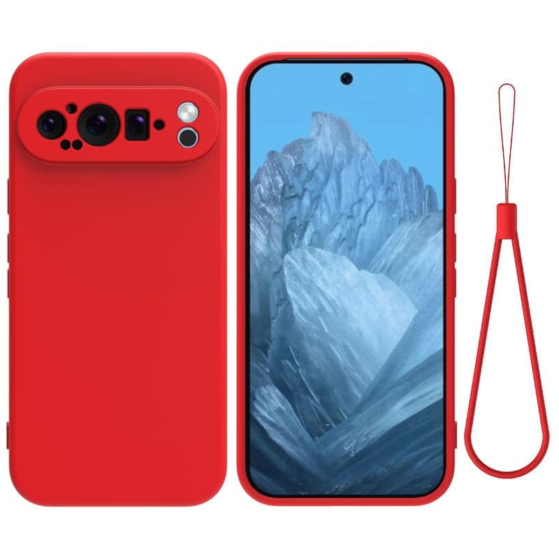 Pixel 9 Pro XL - Silikon Hülle rot