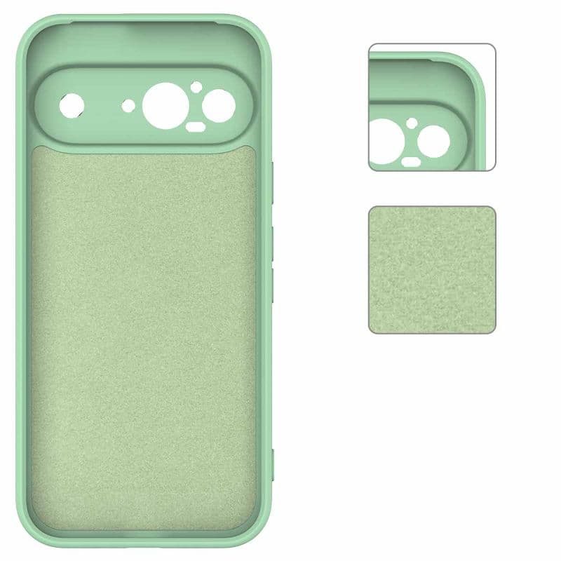 Google Pixel 9 - Housse de protection en silicone, vert – 2