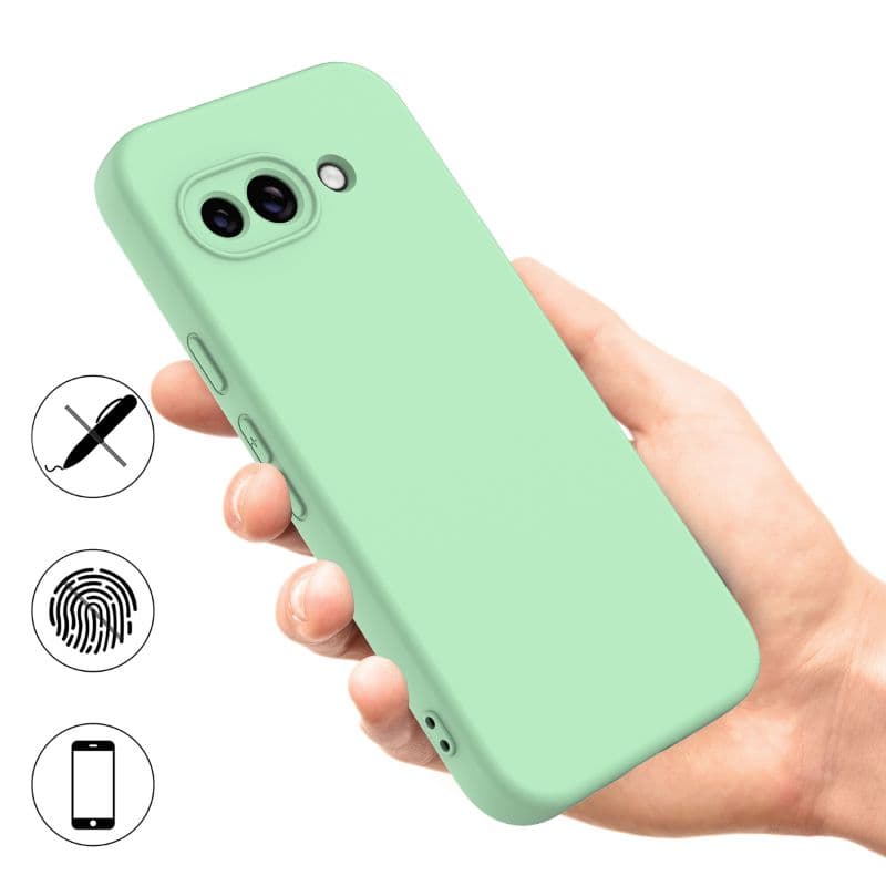 Google Pixel 9a - Custodia protettiva in silicone, verde – 4