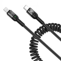 McDodo - Cavo a spirale da Lightning a USB-C, 1,8 m, nero – Bild 3