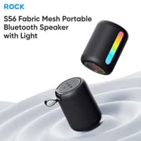 Rock - S56 Hi-Fi Fabric Mesh Portable Bluetooth LED Speaker, Speaker, Black – Bild 8