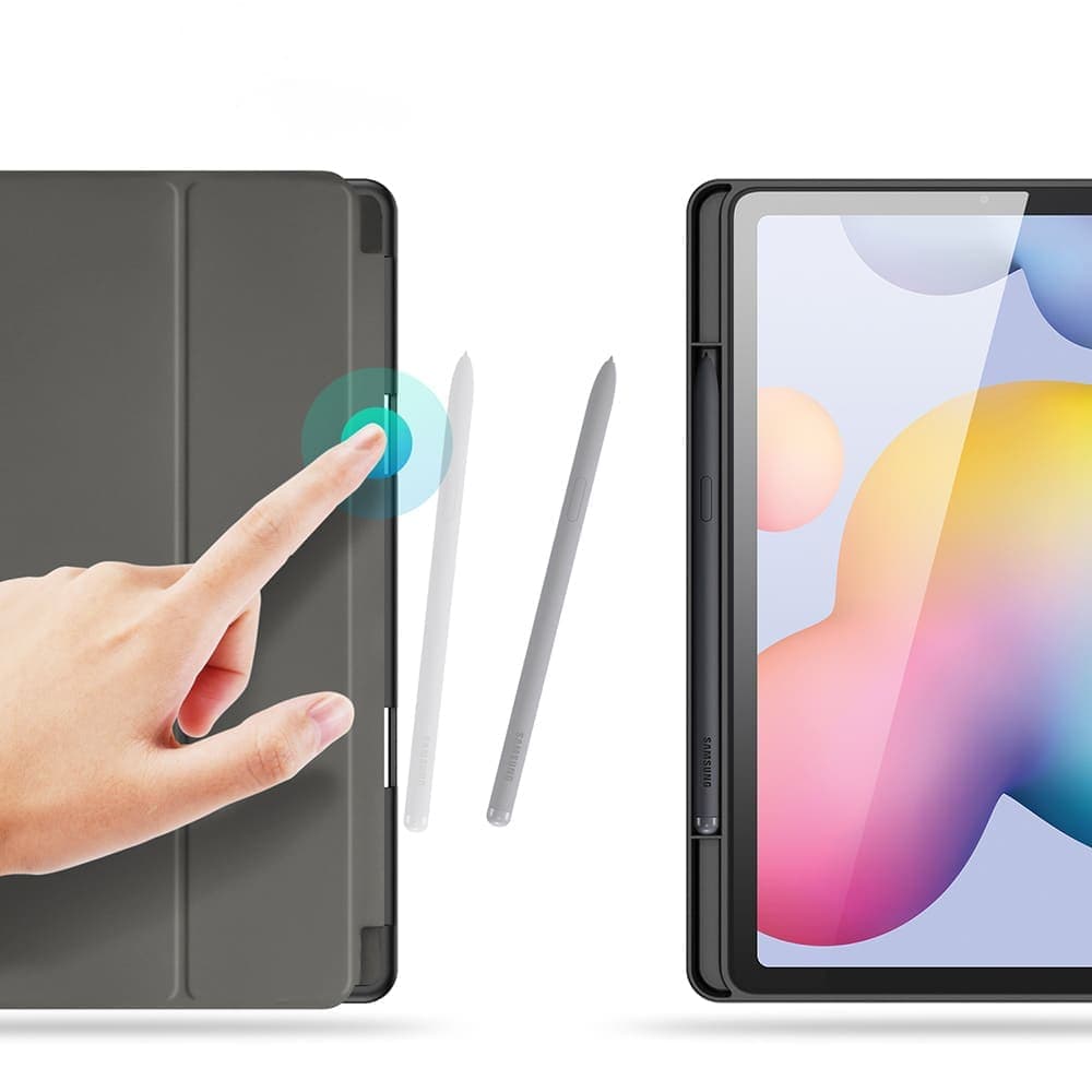 Samsung Galaxy Tab S6 Lite - Dux Ducis Domo Series, Étui à clapet relevable, Noir – 2