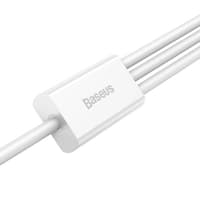 Baseus - Serie Superior - Cavo di ricarica rapida USB a M+L+C, 3,5A 1,5m, bianco (CAMLTYS-02) – Bild 7