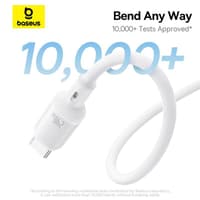 Baseus - PicoGo Series - Magnetic fast charging cable USB-C to USB-C, 240W 1m, moon white (P10376800211-00) – Bild 5
