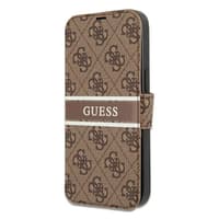 iPhone 13 - Guess Book Case Stripe Brown GUBKP13M4GDBR – Bild 1