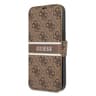 iPhone 13 - Guess Book Case Stripe Brown GUBKP13M4GDBR