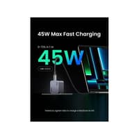 UGREEN - USB Fast Charger Nexode Pro 45W, Dual USB-C, GaN, Gray – Bild 4