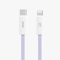 ROCK Rainbow Series C TO L 27W Fast Charging Data Cable 2M Blue – Bild 1