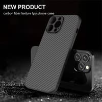 iPhone 7/8/SE 2020/SE 2022 - Robusta custodia in TPU con effetto carbonio, nera – Bild 3