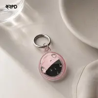 Porte-clés AirTag - RPD Coque TPU déperlante, transparente, Rose – Bild 2
