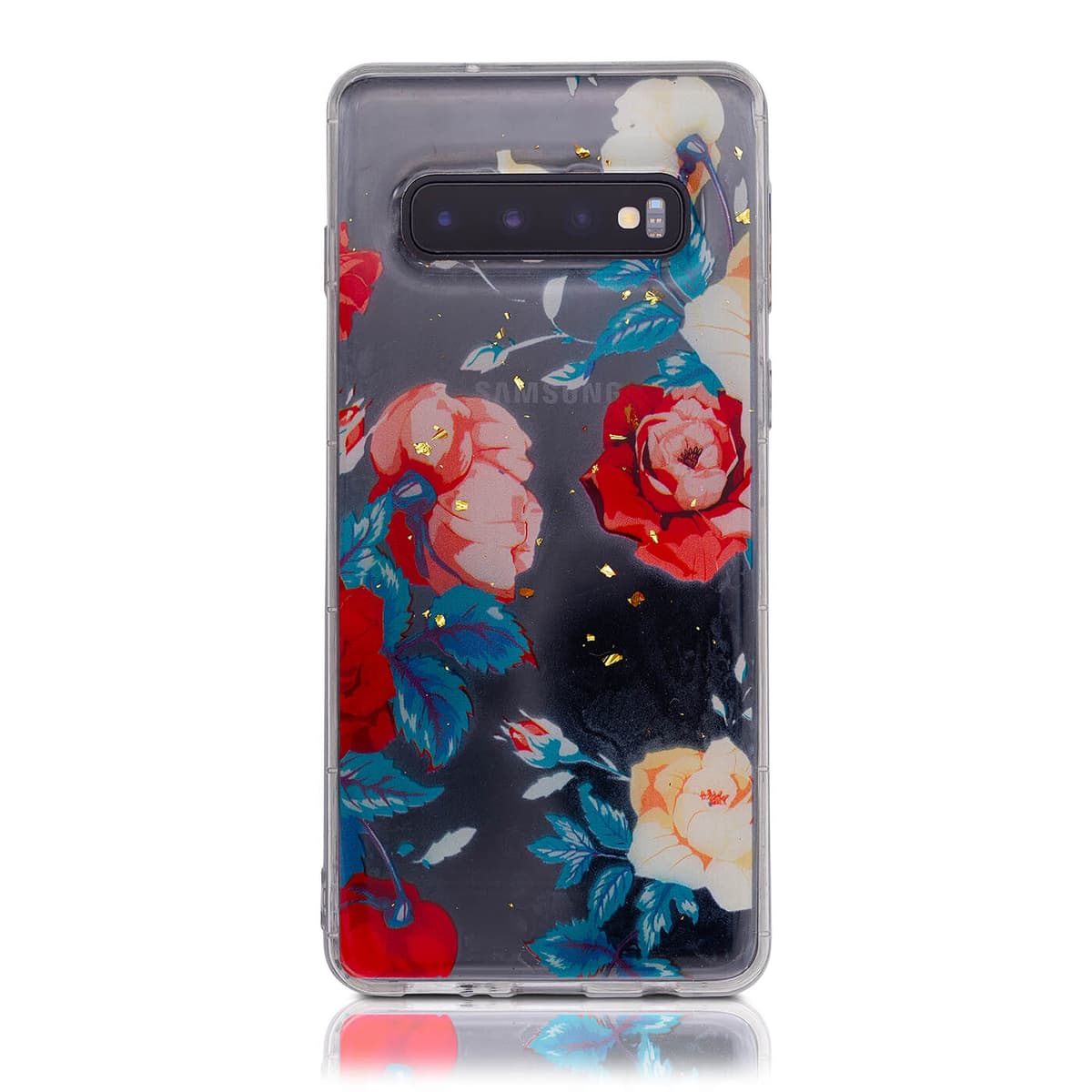 Samsung S10 Red Flowers