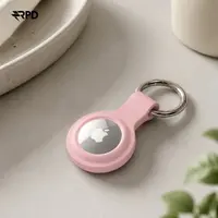 Étui de protection AirTag - RPD Housse en silicone souple avec anneau porte-clés, Rose – Bild 3