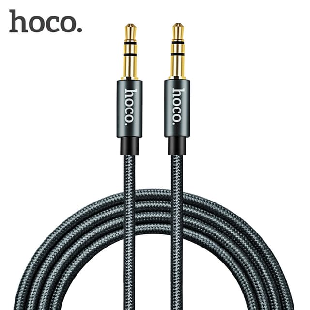Hoco AUX cable 1 meter, UPA02 AUX Spring Audio, black