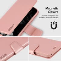 Google Pixel 10 / 10 Pro - Hanman Mill Flip Case mit 3 Kartenfächern, roségold – Bild 5