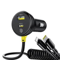 Baseus - Circular Car Charger 60W C-C / C-L Black – Bild 3