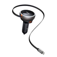 McDodo - FreeGo 80W Car Charger with Retractable Cable, Black – Bild 1