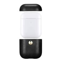 AirPods 1/2 Case - iCarer Genuine Crazy Horse Leather Black (IAP041-BK) – Bild 3