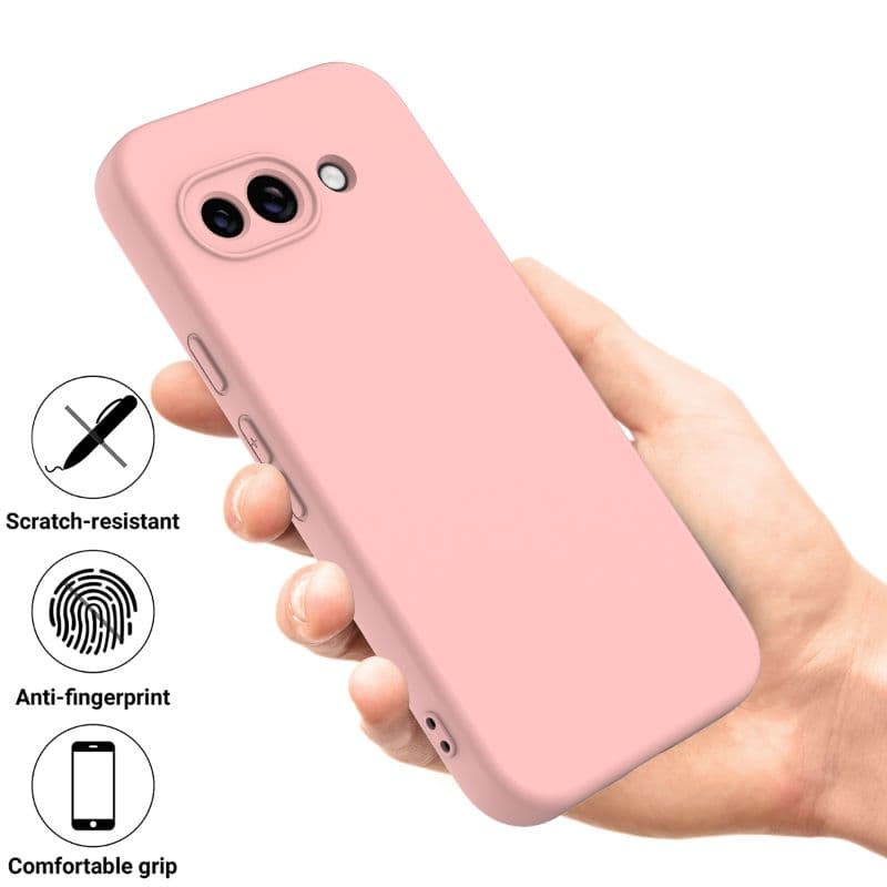 Google Pixel 9a custodia in silicone rosa – 3