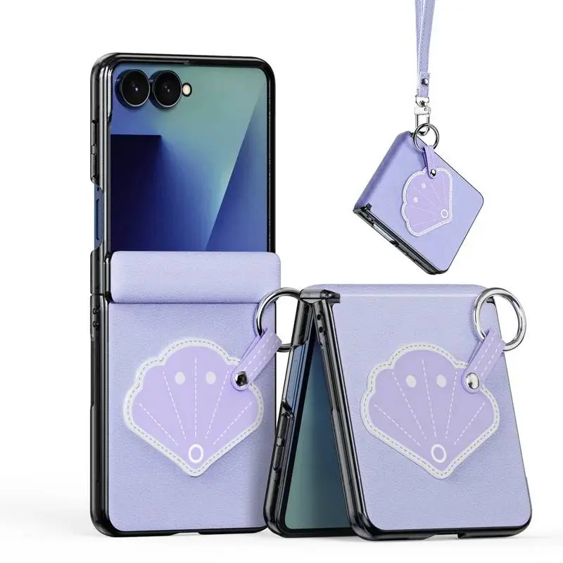 Galaxy Z Flip8 - Dux Ducis - Série Luvy Shell, édition Love (coquillage), violet