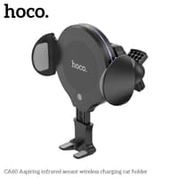 Hoco CA60 Aspiring infrared sensor wireless charging car holder, black – Bild 4