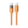 McDodo - Cab Luma, 100W USB-C to USB-C cable 1.2m with LED indicator, orange