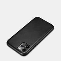 iPhone 11 Pro Max - iCarer coque arrière en cuir véritable noir (RIX1120-BK) – Bild 4
