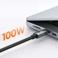 McDodo - 6-in-1 Transparent Cable, USB-A + USB-C to USB-C + Lightning + Micro-USB, 1.2m, Schwarz – Bild 3