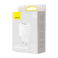 Baseus - Compact - Fast charger 2U+C, 30W EU, White (CCXJ-E02) – Bild 2