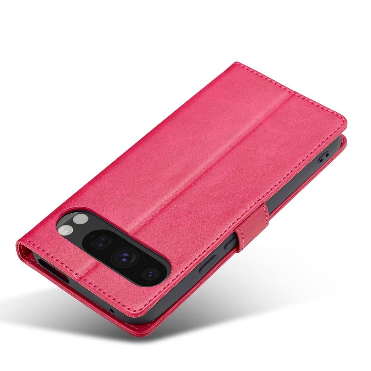 Google Pixel 9 / 9 Pro - Etui portefeuille LC.IMEEKE avec 3 emplacements pour cartes & fermeture magnétique, Rose – 4