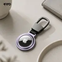 AirTag Keychain - RPD Metal Case, Magnetic Closure, Purple – Bild 2