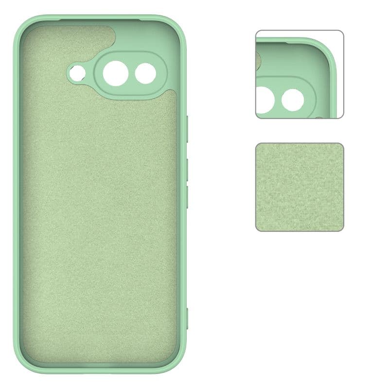 Google Pixel 9a - Custodia protettiva in silicone, verde – 2