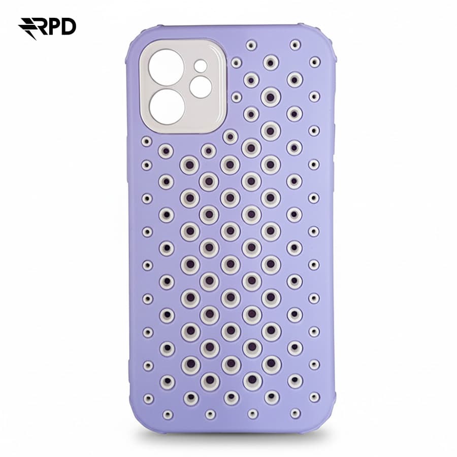 iPhone 12 - Custodia traforata, lavanda