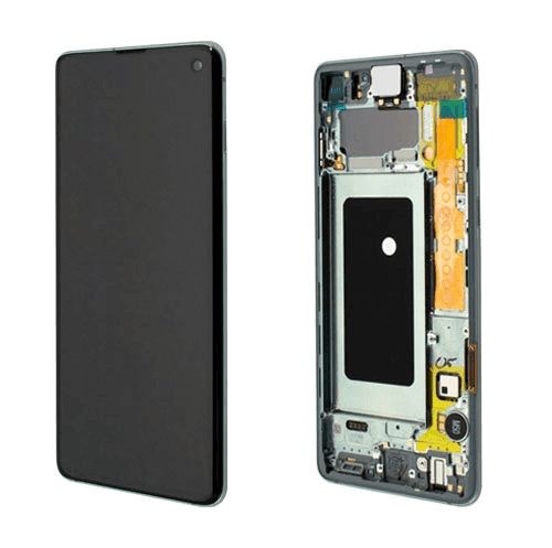 Samsung Galaxy S10 Frontglas / LCD SM-G973F grün, neu, pulled